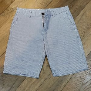 Brooks Brothers Seersucker Blue Striped Shorts Men’s Size 32